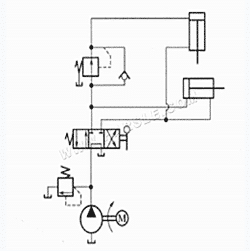 Obwody redukcji ciśnienia prasy hydraulicznej