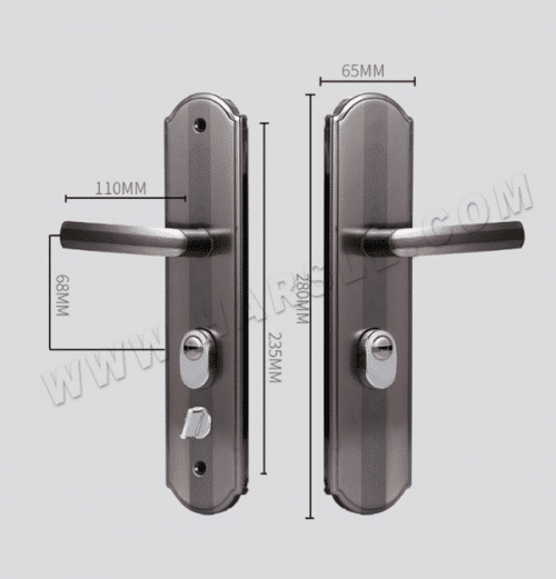 Manija y cerradura de acero de la puerta de seguridad